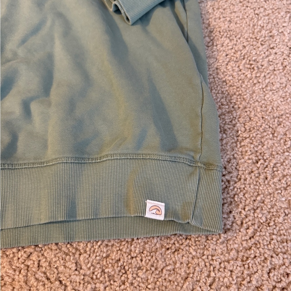 Stylish Green Crew Neck Sweatshirt - Picture 7 of 7